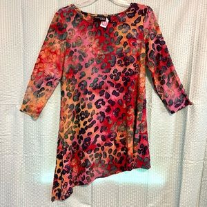 NWT Women’s Colorful Asymmetric Tunic Top- XS